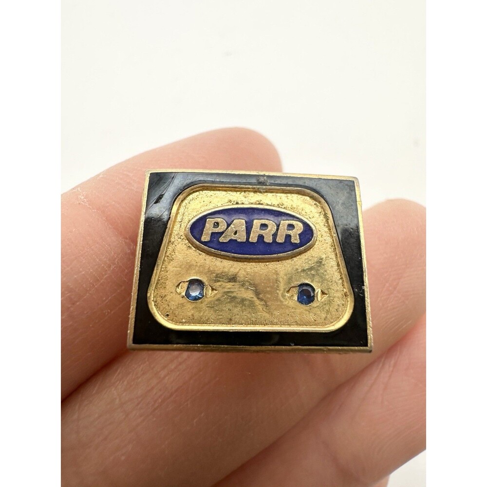 Vintage Enamel Blue Stone Parr Lapel Hat Pin